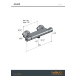 Hotbath Thermostatische douchemengkraan met 1/2" doucheslang onderaansluiting Gepolijst Zwart PVD AC008PBP HotBath Hotbath Thermostatische douchemengkraan met 1/2" doucheslang onderaansluiting Gepolijst Zwart PVD AC008PBP