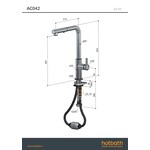 Hotbath Keukenmengkraan met draaibare uitloop en uittrekbare duo-spray handdouche Chroom AC042CR HotBath Hotbath Keukenmengkraan met draaibare uitloop en uittrekbare duo-spray handdouche Chroom AC042CR