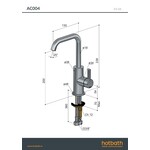 Hotbath Wastafelmengkraan met draaibare uitloop, zonder waste Gepolijst Zwart PVD AC004PBP HotBath Hotbath Wastafelmengkraan met draaibare uitloop, zonder waste Gepolijst Zwart PVD AC004PBP