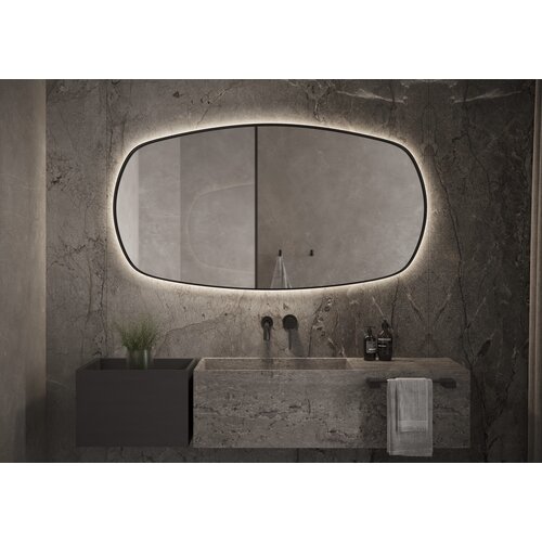 Martens Design Martens Design spiegel Ovaal/rechthoek met verlichting en verwarming Lissabon | Geborsteld Brons | 120x75 cm