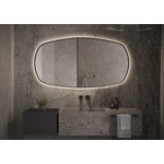 Martens Design Martens Design spiegel Ovaal/rechthoek met verlichting en verwarming Lissabon | Geborsteld Gun Metal | 120x75 cm