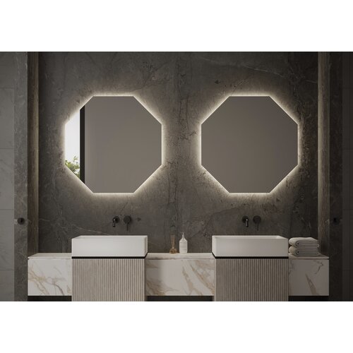 Martens Design Martens Design spiegel hexagon met verlichting en verwarming Stockholm | 120 cm