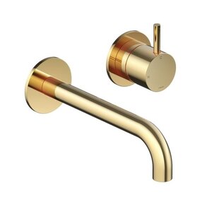 HotBath HotBath Cobber inbouw Wastafelkraan | Gepolijst Messing | 18cm HotBath Cobber inbouw Wastafelkraan | Gepolijst Messing | 18cm