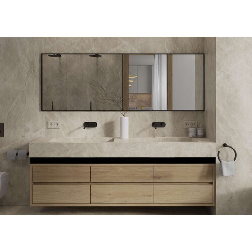 Martens & Meijer spiegel rechthoek met verlichting en verwarming Chicago | Geborsteld Gun Metal | 120 cm | 80 cm Martens & Meijer Martens & Meijer spiegel rechthoek met verlichting en verwarming Chicago | Geborsteld Gun Metal | 120 cm | 80 cm