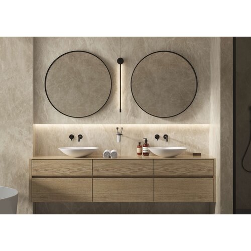 Martens & Meijer spiegel rond met verlichting en verwarming Miami | Geborsteld Brons | ø 60 cm Martens & Meijer Martens & Meijer spiegel rond met verlichting en verwarming Miami | Geborsteld Brons | ø 60 cm