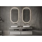 Martens & Meijer spiegel Ovaal met verlichting en verwarming Weston | Mat zwart | 60x120 cm Martens & Meijer Martens & Meijer spiegel Ovaal met verlichting en verwarming Weston | Mat zwart | 60x120 cm