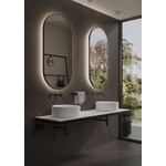 Martens & Meijer spiegel Ovaal met verlichting en verwarming Weston | Geborsteld Goud | 40x80 cm Martens & Meijer Martens & Meijer spiegel Ovaal met verlichting en verwarming Weston | Geborsteld Goud | 40x80 cm
