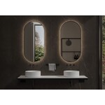 Martens & Meijer spiegel Ovaal met verlichting en verwarming Weston | Geborsteld Messing | 40x80 cm Martens & Meijer Martens & Meijer spiegel Ovaal met verlichting en verwarming Weston | Geborsteld Messing | 40x80 cm