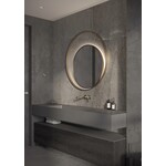 Martens & Meijer spiegel rond met ronde frame met verlichting en verwarming Athene | Geborsteld Brons | 90 cm Martens & Meijer Martens & Meijer spiegel rond met ronde frame met verlichting en verwarming Athene | Geborsteld Brons | 90 cm