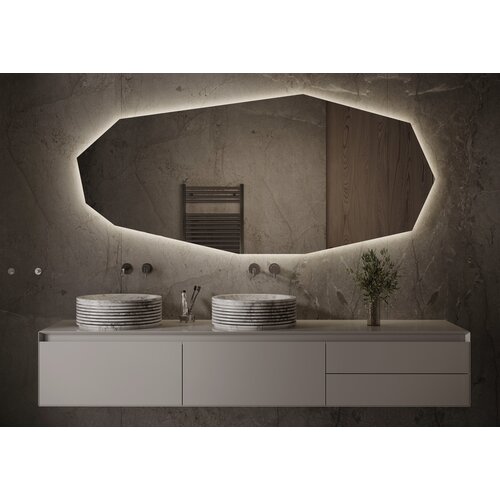 Martens & Meijer spiegel organisch gevormd met verlichting en verwarming Oslo | 120x60 cm Martens & Meijer Martens & Meijer spiegel organisch gevormd met verlichting en verwarming Oslo | 120x60 cm