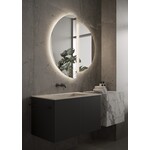 Martens Design Martens Design Ronde spiegel met 2 halve cirkels met verlichting en verwarming Moon | 120x60 cm & 100x50 cm