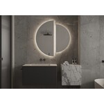 Martens Design Martens Design Ronde spiegel met 2 halve cirkels met verlichting en verwarming Moon | 140x70 cm & 120x60 cm