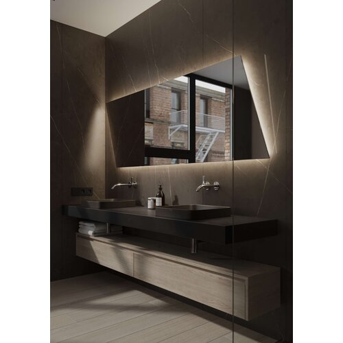 Martens & Meijer Ruiten spiegel met indirecte verlichting New York | 140 cm Martens & Meijer Martens & Meijer Ruiten spiegel met indirecte verlichting New York | 140 cm