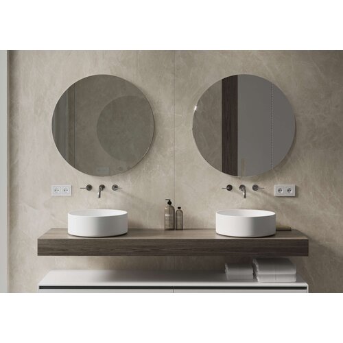 Martens & Meijer Ronde spiegel op aluminium frame Calvo | ø 90 cm Martens & Meijer Martens & Meijer Ronde spiegel op aluminium frame Calvo | ø 90 cm