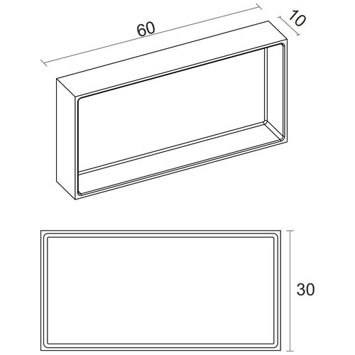 Riho Riho Alcove inbouw/opbouwnis | 60x30cm