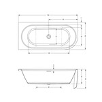 Riho Riho Desire Corner halfvrijstaand bad | 184x84cm | Rechts | Mat Wit | Met badvulcombinatie | Nee | Ja