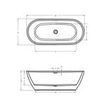 Riho Inspire vrijstaand bad | 160x75cm | Mat wit | Met badvulcombinatie Riho Riho Inspire vrijstaand bad | 160x75cm | Mat wit | Met badvulcombinatie