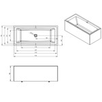 Riho Still Square Plug&Play halfvrijstaand bad | 180x80cm | rechts | Met badvulcombinatie Riho Riho Still Square Plug&Play halfvrijstaand bad | 180x80cm | rechts | Met badvulcombinatie