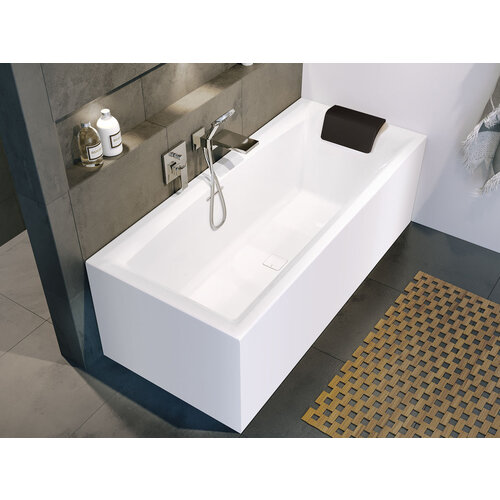 Riho Still Square Plug&Play halfvrijstaand bad | 170x75cm | links | Zonder badvulcombinatie Riho Riho Still Square Plug&Play halfvrijstaand bad | 170x75cm | links | Zonder badvulcombinatie