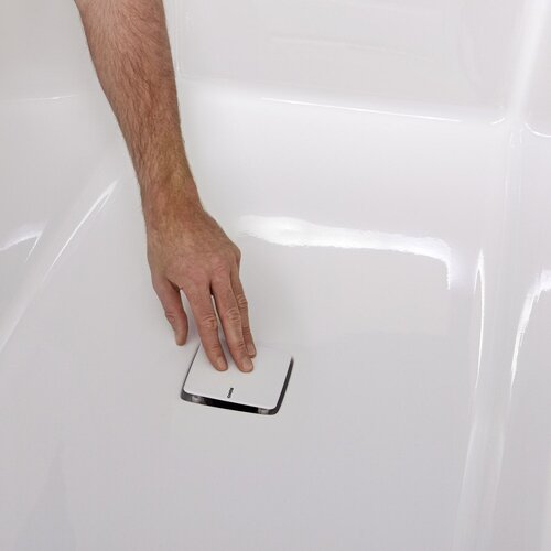 Riho Still Square Plug&Play halfvrijstaand bad | 170x75cm | links | Zonder badvulcombinatie Riho Riho Still Square Plug&Play halfvrijstaand bad | 170x75cm | links | Zonder badvulcombinatie