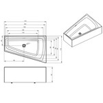 Riho Riho Still Smart Plug&Play halfvrijstaand hoekbad 170x110cm | links | Met badvulcombinatie