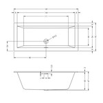 Riho Rethink Cubic Plug&Play halfvrijstaand bad | 160x70cm | Rechts | Zonder badvulcombinatie Riho Riho Rethink Cubic Plug&Play halfvrijstaand bad | 160x70cm | Rechts | Zonder badvulcombinatie