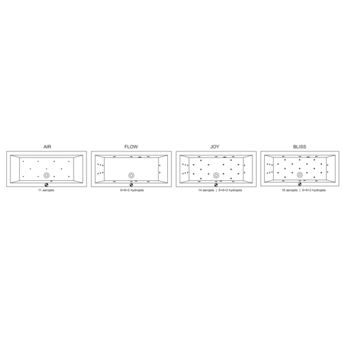 Riho Riho Rethink Cubic inbouwbad | 170x75cm | Wit | Zonder badvulcombinatie