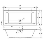 Riho Riho Rethink Cubic inbouwbad | 180x80cm | Wit | Zonder badvulcombinatie