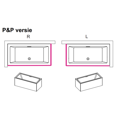 Riho Rethink Cubic Plug&Play halfvrijstaand bad | 200x90cm | Rechts | Zonder badvulcombinatie Riho Riho Rethink Cubic Plug&Play halfvrijstaand bad | 200x90cm | Rechts | Zonder badvulcombinatie