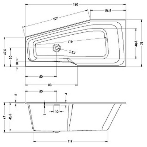 Riho Rethink Space S inbouw hoekbad | 160x75cm | rechts | Met badvulcombinatie Riho Riho Rethink Space S inbouw hoekbad | 160x75cm | rechts | Met badvulcombinatie