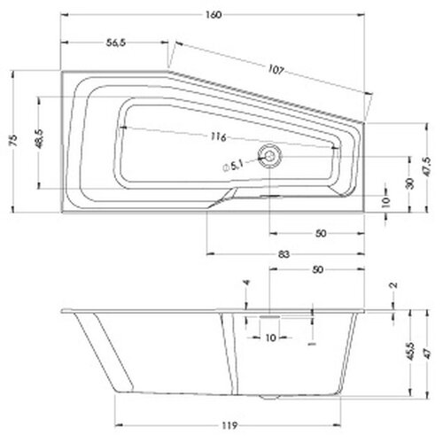 Riho Rethink Space S Plug&Play halfvrijstaand hoekbad | 160x75cm | links | Met badvulcombinatie Riho Riho Rethink Space S Plug&Play halfvrijstaand hoekbad | 160x75cm | links | Met badvulcombinatie