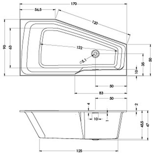 Riho Rethink Space M Plug&Play halfvrijstaand hoekbad | 170x90cm | links | Met badvulcombinatie Riho Riho Rethink Space M Plug&Play halfvrijstaand hoekbad | 170x90cm | links | Met badvulcombinatie
