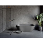 Riho Bilbao vrijstaand bad 170x80cm Solid Surface | Mat antraciet Riho Riho Bilbao vrijstaand bad 170x80cm Solid Surface | Mat antraciet