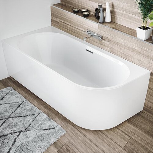 Riho Desire Corner halfvrijstaand bad | 170x77cm | Rechts | Wit | Met badvulcombinatie | Nee | Sparkle mood Riho Riho Desire Corner halfvrijstaand bad | 170x77cm | Rechts | Wit | Met badvulcombinatie | Nee | Sparkle mood