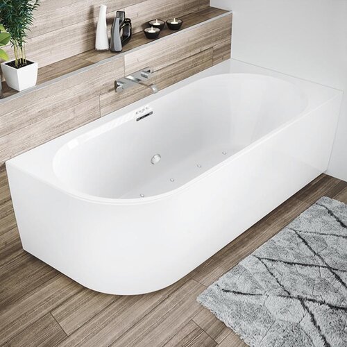 Riho Desire Corner halfvrijstaand bad | 170x77cm | Links | Mat Wit | Zonder badvulcombinatie | Nee | Sparkle mood Riho Riho Desire Corner halfvrijstaand bad | 170x77cm | Links | Mat Wit | Zonder badvulcombinatie | Nee | Sparkle mood