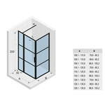 Riho Grid GB203 douchecabine 3-delig zij-instap | 110x80cm Riho Riho Grid GB203 douchecabine 3-delig zij-instap | 110x80cm