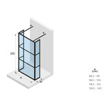 Riho Grid GB404 inloopdouche vrijstaand | 100x30cm Riho Riho Grid GB404 inloopdouche vrijstaand | 100x30cm