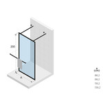 Riho Lucid 401 inloopdouche vrijstaand | 100cm Riho Riho Lucid 401 inloopdouche vrijstaand | 100cm
