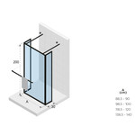 Riho Lucid 404 inloopdouche vrijstaand | 90cm Riho Riho Lucid 404 inloopdouche vrijstaand | 90cm