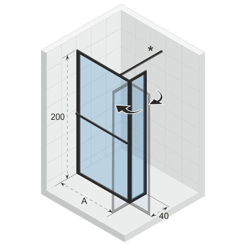 Riho Lucid 402 Swing inloopdouche | 90cm Riho Riho Lucid 402 Swing inloopdouche | 90cm