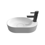 Riho Valor tray opzetwastafel 48x32 solid surface mat wit Riho Riho Valor tray opzetwastafel 48x32 solid surface mat wit