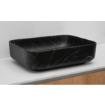 Riho Livit opzetwastafel rechthoekig 50x39cm keramiek marmerlook | Zwart | Rechthoek Riho Riho Livit opzetwastafel rechthoekig 50x39cm keramiek marmerlook | Zwart | Rechthoek