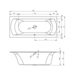 Riho Linares inbouwbad | 160 | Glans wit Riho Riho Linares inbouwbad | 160 | Glans wit