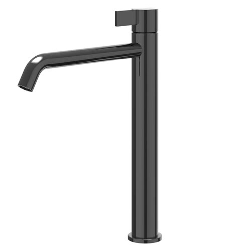 IVY Pact wastafelkraan verhoogd | L model | Zwart Chroom PVD IVY IVY Pact wastafelkraan verhoogd | L model | Zwart Chroom PVD