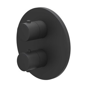 IVY Bond afbouwdeel inbouwthermostaat 3-weg stop-omstel - Mat Zwart PVD