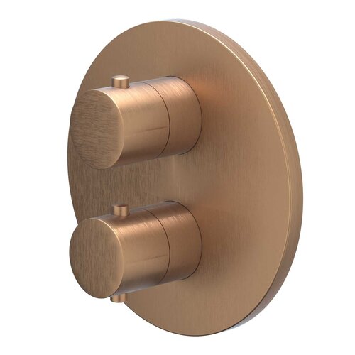 IVY Bond afbouwdeel inbouwthermostaat 1 stopkraan - Geborsteld Mat Koper PVD IVY IVY Bond afbouwdeel inbouwthermostaat 1 stopkraan - Geborsteld Mat Koper PVD