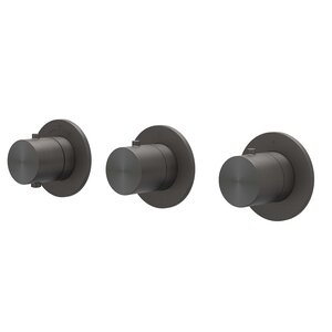 IVY IVY Concord afbouwdeel inbouwthermostaat 2 stopkranen symmetry RVS 316 - Geborsteld carbon Black PVD IVY Concord afbouwdeel inbouwthermostaat 2 stopkranen symmetry RVS 316 - Geborsteld carbon Black PVD