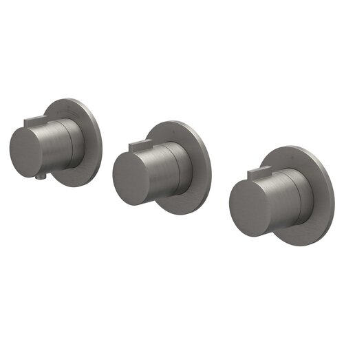 IVY Pact afbouwdeel inbouwthermostaat 2 stopkranen symmetry - Geborsteld Metal Black PVD IVY IVY Pact afbouwdeel inbouwthermostaat 2 stopkranen symmetry - Geborsteld Metal Black PVD