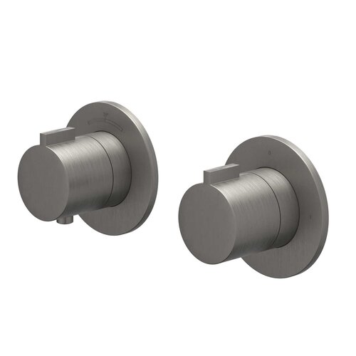 IVY IVY Pact afbouwdeel inbouwthermostaat 2-weg stop-omstel symmetry - Geborsteld Metal Black PVD