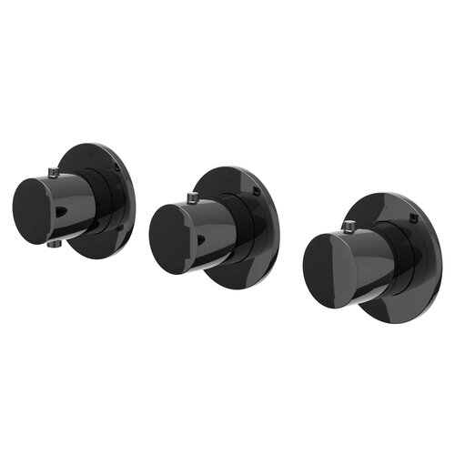 IVY Bond afbouwdeel inbouwthermostaat 2 stopkranen symmetry - Zwart Chroom PVD IVY IVY Bond afbouwdeel inbouwthermostaat 2 stopkranen symmetry - Zwart Chroom PVD